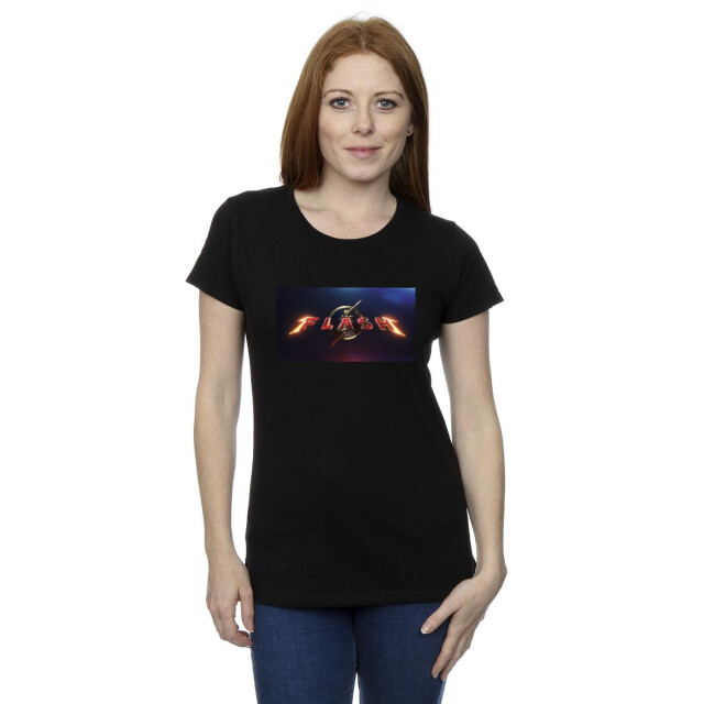 Li-cense Dc comics dames the flash movie logo katoenen t-shirt UTBI43899_black large