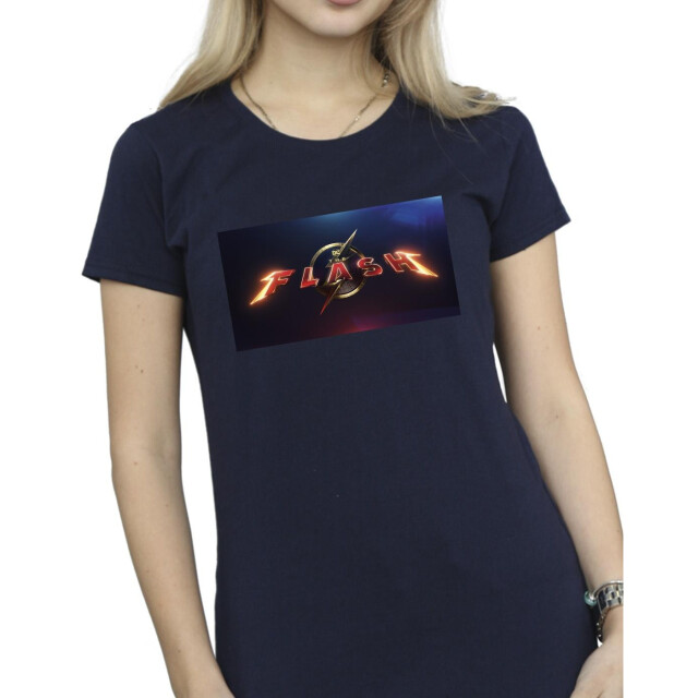 Li-cense Dc comics dames the flash movie logo katoenen t-shirt UTBI43899_navyblue large