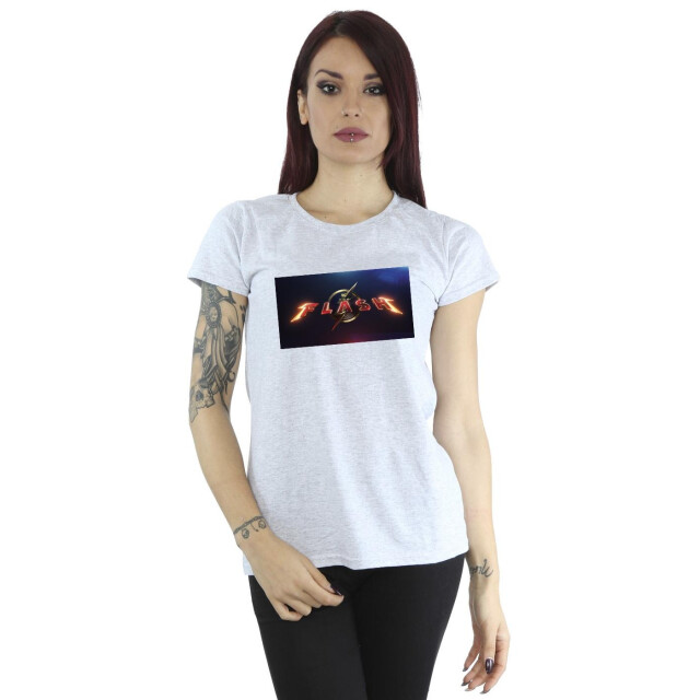 Li-cense Dc comics dames the flash movie logo katoenen t-shirt UTBI43899_sportsgrey large