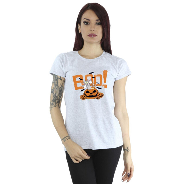 Li-cense Tom & jerry dames halloween boe! katoenen t-shirt UTBI43803_sportsgrey large