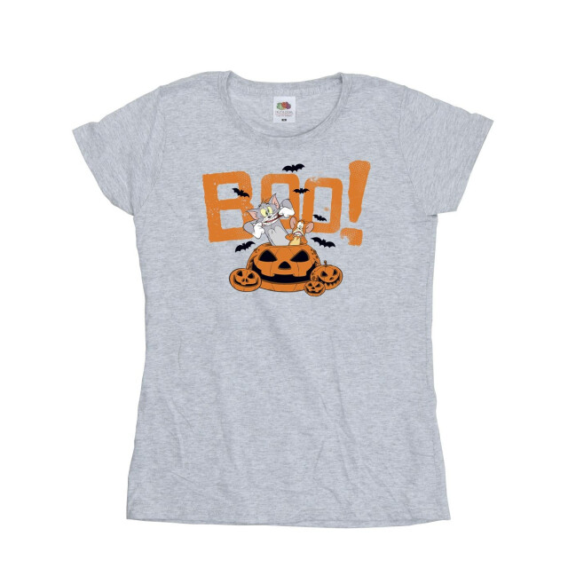 Li-cense Tom & jerry dames halloween boe! katoenen t-shirt UTBI43803_sportsgrey large