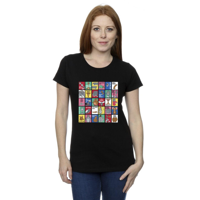 Li-cense Tom and jerry dames raster vierkantjes katoenen t-shirt UTBI43761_black large