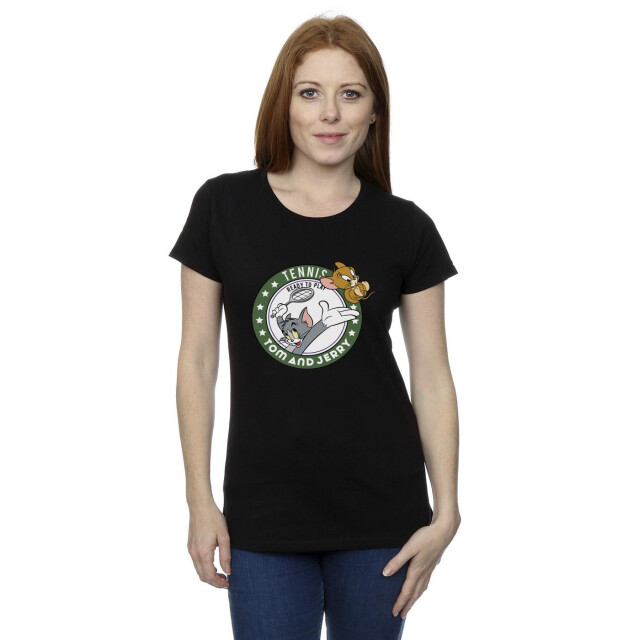 Li-cense Tom and jerry dames tennis klaar om te spelen katoenen t-shirt UTBI43802_black large