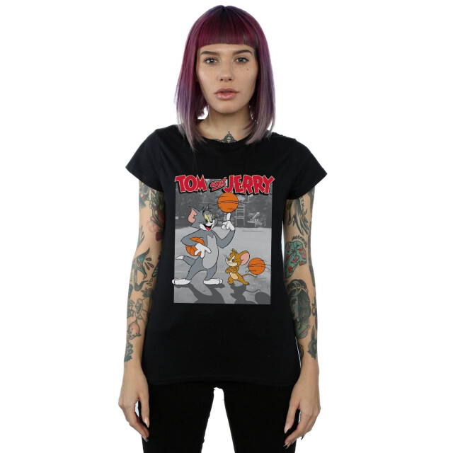 Li-cense Tom and jerry dames basketball buddies katoenen t-shirt UTBI43686_black large