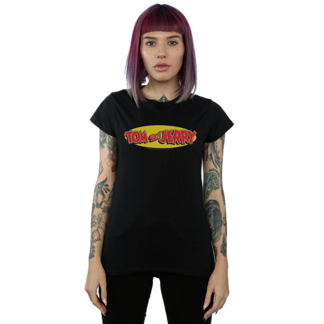 Li-cense Tom and jerry dames inline logo katoenen t-shirt UTBI43702_black large