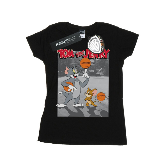 Li-cense Tom and jerry dames basketball buddies katoenen t-shirt UTBI43686_black large