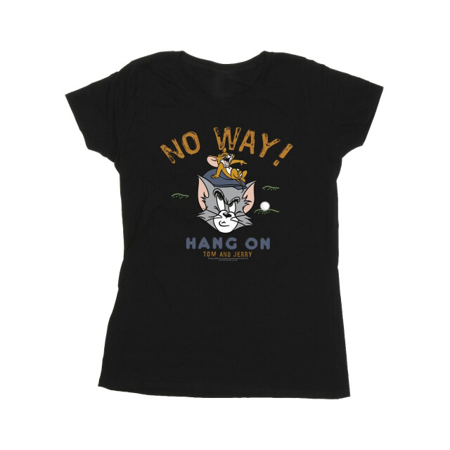 Li-cense Tom and jerry dames hang on golf katoenen t-shirt UTBI43741_black large