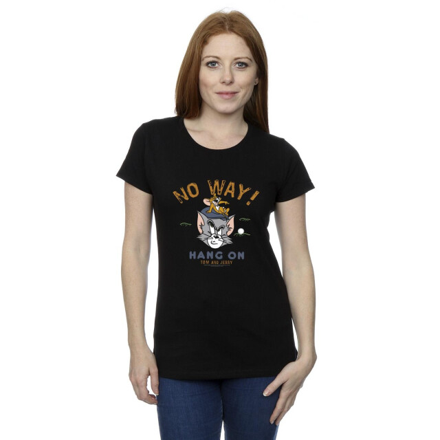 Li-cense Tom and jerry dames hang on golf katoenen t-shirt UTBI43741_black large