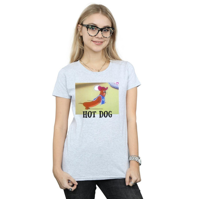 Li-cense Tom and jerry dames hot dog katoenen t-shirt UTBI43676_sportsgrey large