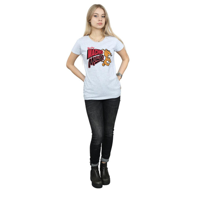 Li-cense Tom and jerry dames macho mouse katoenen t-shirt UTBI43666_sportsgrey large