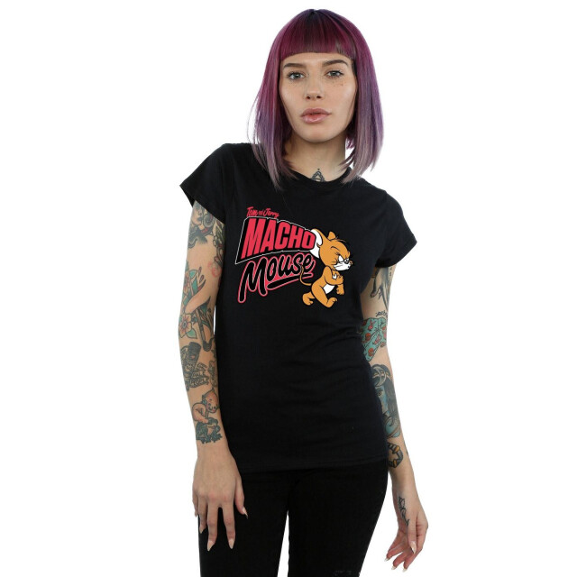 Li-cense Tom and jerry dames macho mouse katoenen t-shirt UTBI43666_black large