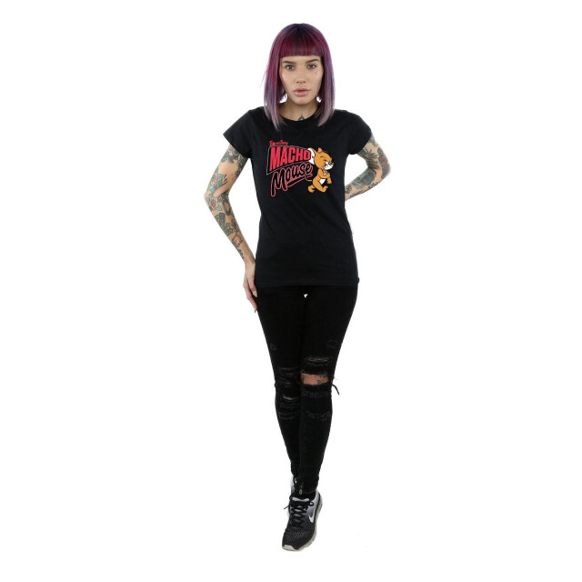 Li-cense Tom and jerry dames macho mouse katoenen t-shirt UTBI43666_black large