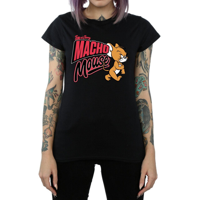Li-cense Tom and jerry dames macho mouse katoenen t-shirt UTBI43666_black large