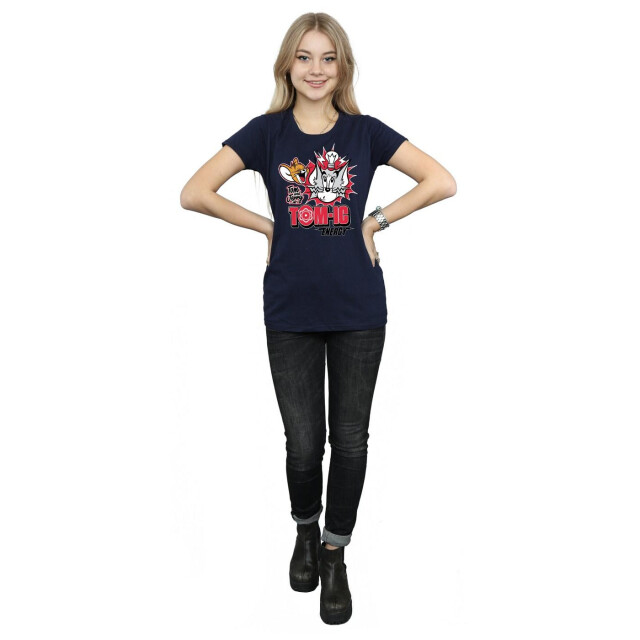 Li-cense Tom and jerry dames tomic energy katoenen t-shirt UTBI43658_navyblue large