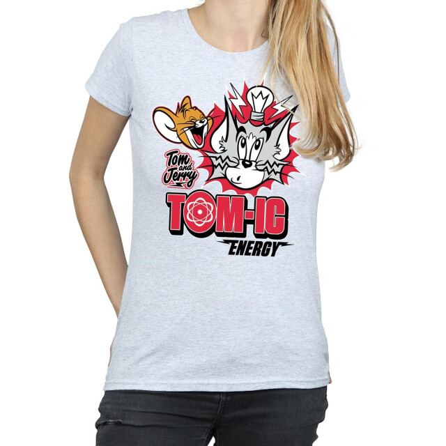 Li-cense Tom and jerry dames tomic energy katoenen t-shirt UTBI43658_sportsgrey large