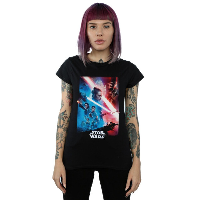 Li-cense Star wars dames the rise of skywalker theatrical poster katoenen t-shirt UTBI43611_black large