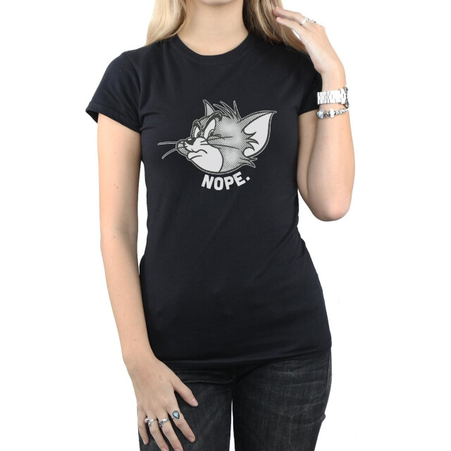 Li-cense Tom and jerry dames nope face katoenen t-shirt UTBI43625_black large