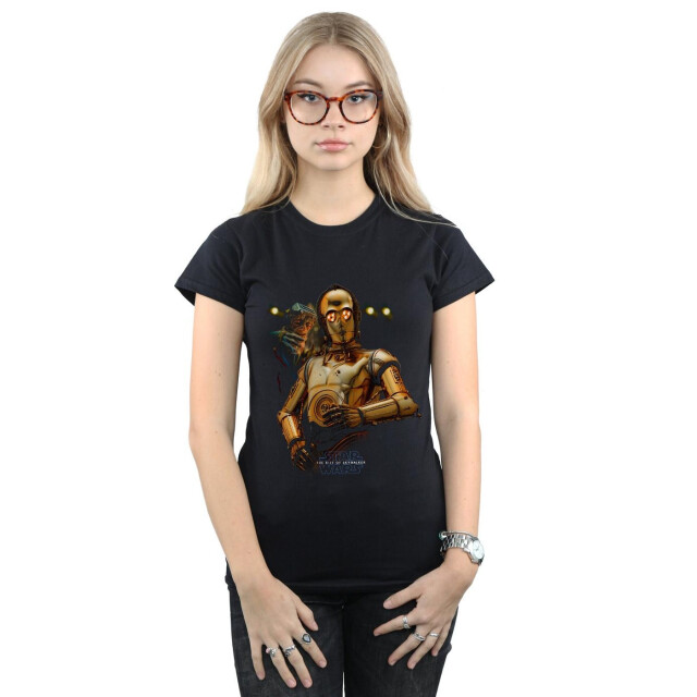 Li-cense Star wars dames the rise of skywalker c-3po and babu frik katoenen t-shirt UTBI43602_black large