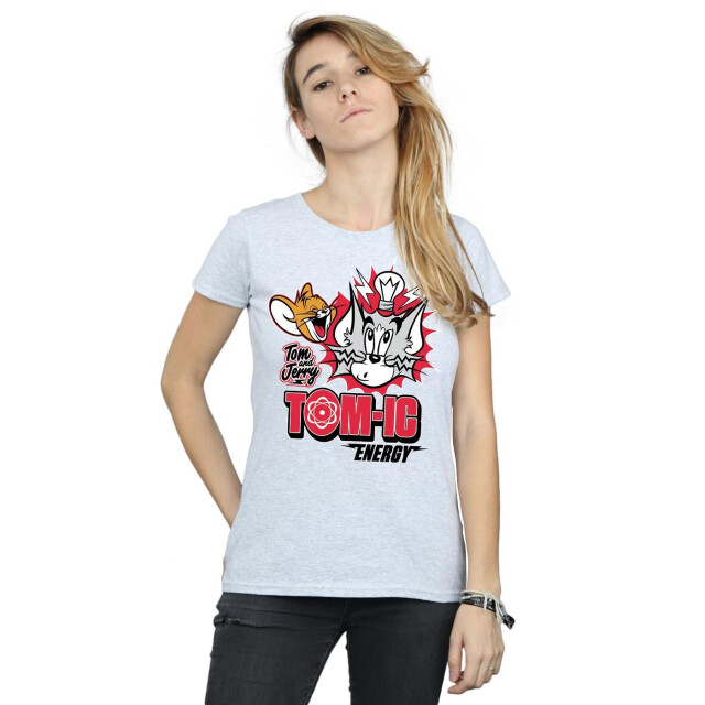 Li-cense Tom and jerry dames tomic energy katoenen t-shirt UTBI43658_sportsgrey large