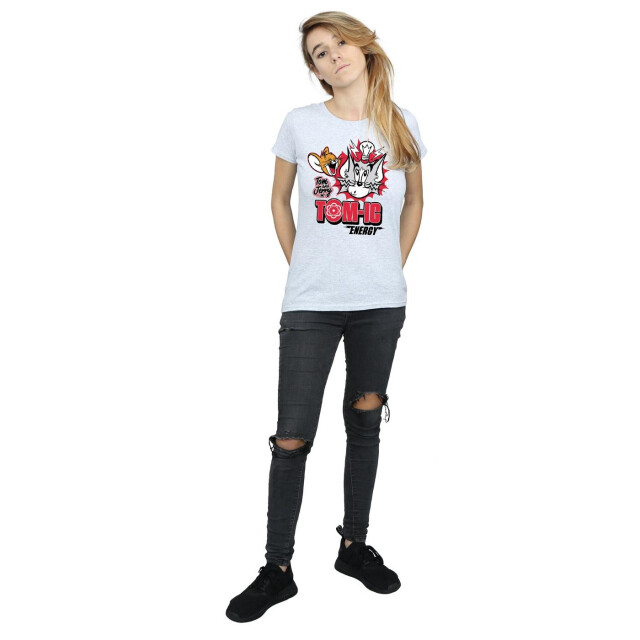 Li-cense Tom and jerry dames tomic energy katoenen t-shirt UTBI43658_sportsgrey large