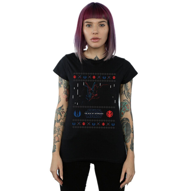 Li-cense Star wars dames the rise of skywalker kerstmis combat katoenen t-shirt UTBI43600_black large