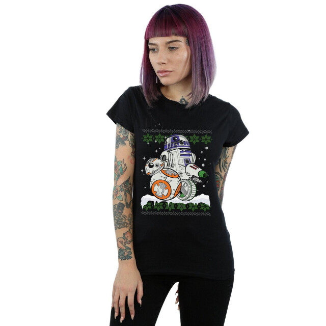 Li-cense Star wars dames the rise of skywalker rolling this christmas katoenen t-shirt UTBI43599_black large