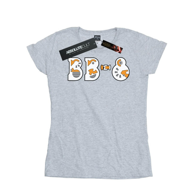 Li-cense Star wars dames the rise of skywalker bb-8 tekst logo katoenen t-shirt UTBI43582_sportsgrey large