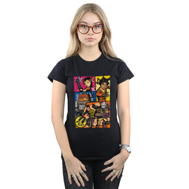 Li-cense Star wars dames rebels strip katoenen t-shirt UTBI43496_black large