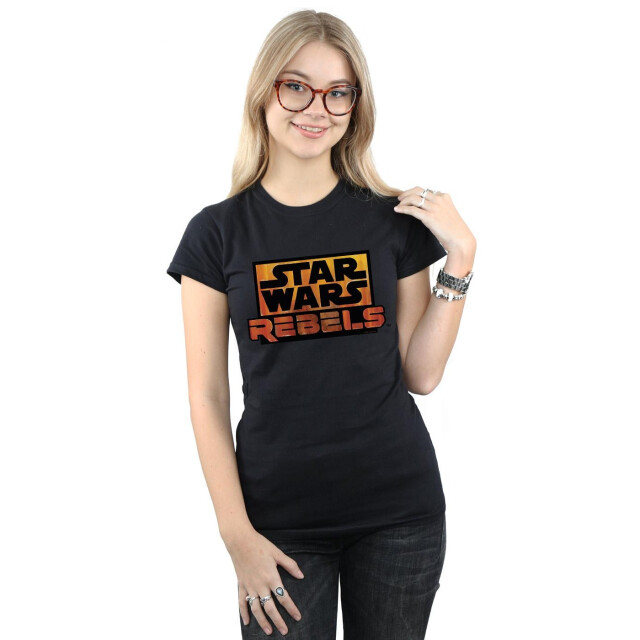 Li-cense Star wars dames rebels logo katoenen t-shirt UTBI43512_black large