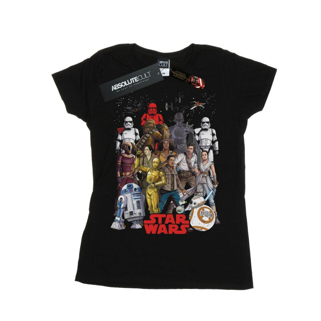 Li-cense Star wars dames the rise of skywalker karakter collage katoenen t-shirt UTBI43572_black large