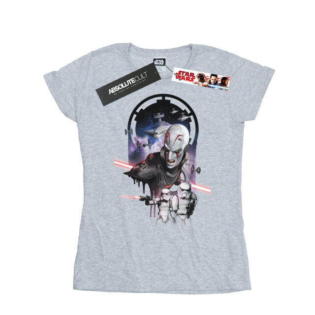 Li-cense Star wars dames rebels de groot-inquisiteur katoenen t-shirt UTBI43525_sportsgrey large
