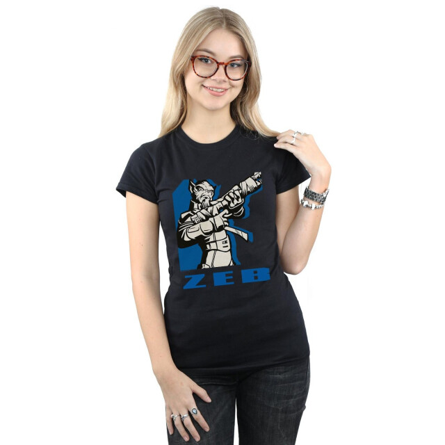 Li-cense Star wars dames rebels zeb katoenen t-shirt UTBI43527_black large