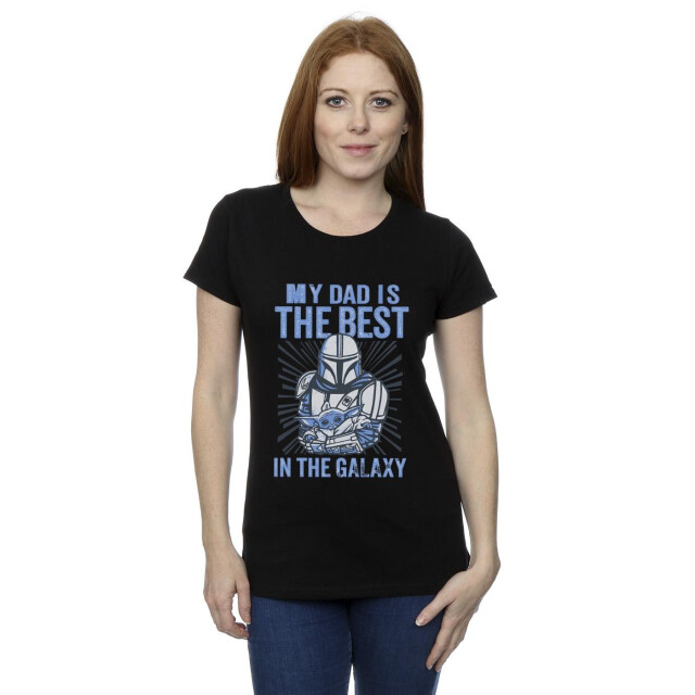 Li-cense Star wars dames mandalorian beste vader katoenen t-shirt UTBI43481_black large