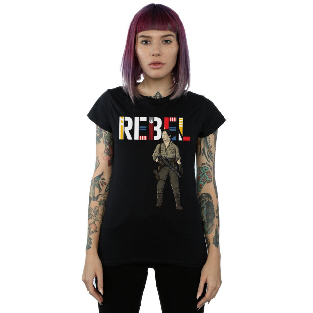 Li-cense Star wars dames the rise of skywalker rebel rose katoenen t-shirt UTBI43573_black large