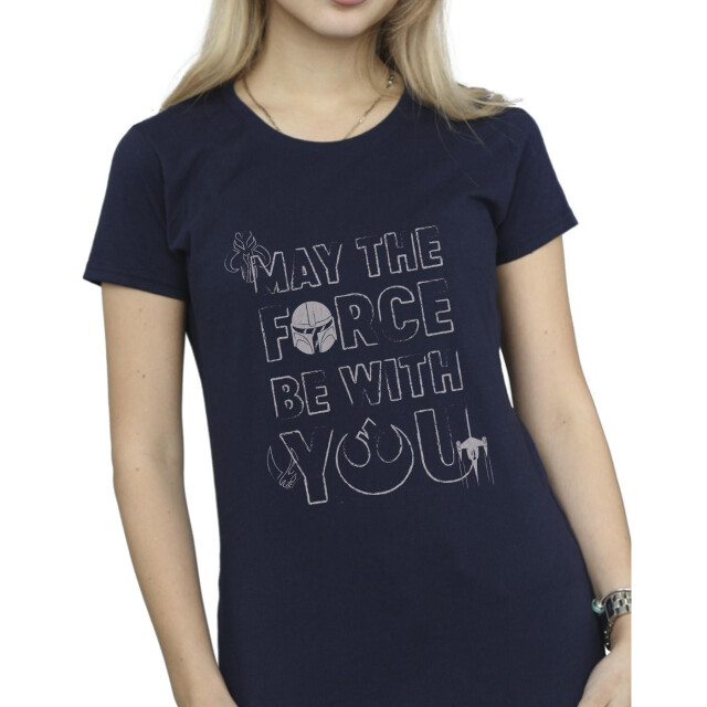Li-cense Star wars dames the mandalorian may the force mando katoenen t-shirt UTBI43487_navyblue large