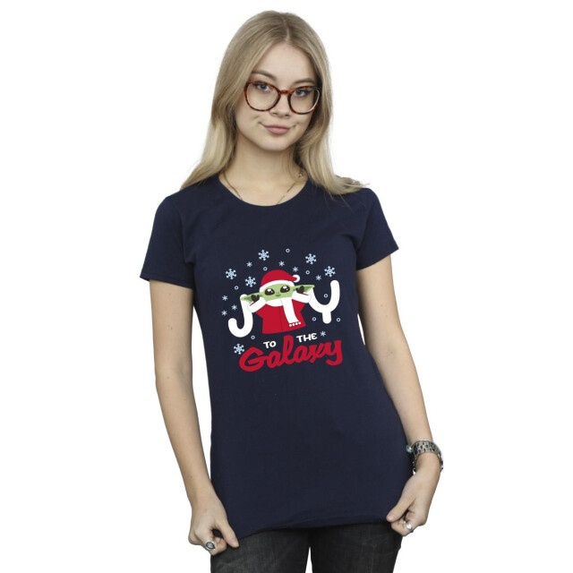 Li-cense Star wars dames the mandalorian joy to the galaxy katoenen t-shirt UTBI43488_navyblue large