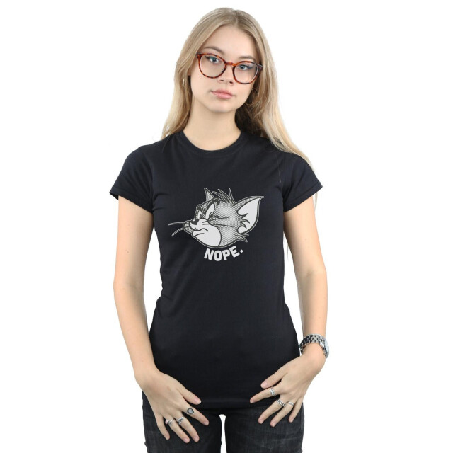 Li-cense Tom and jerry dames nope face katoenen t-shirt UTBI43625_black large
