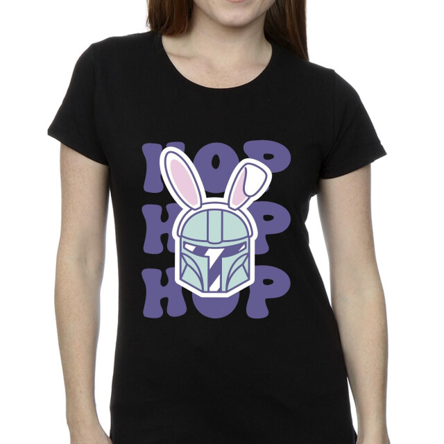 Li-cense Star wars dames the mandalorian hop into easter katoenen t-shirt UTBI43468_black large