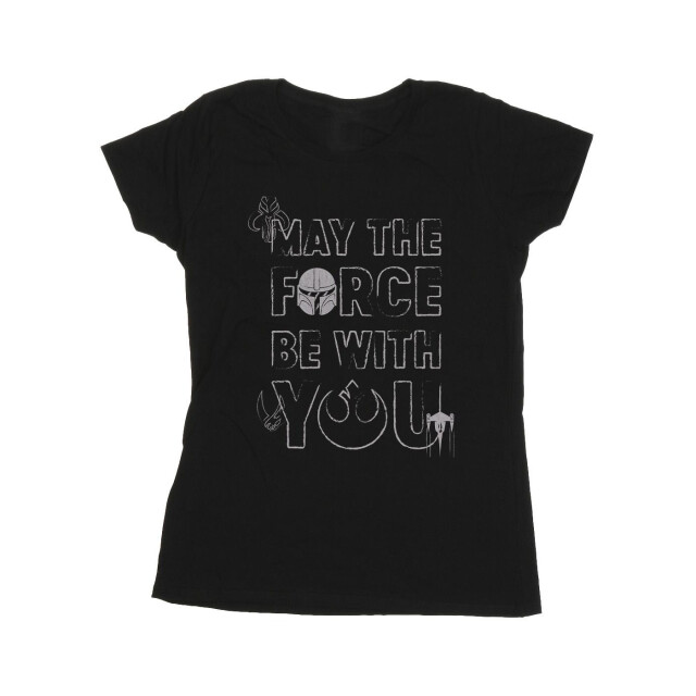 Li-cense Star wars dames the mandalorian may the force mando katoenen t-shirt UTBI43487_black large