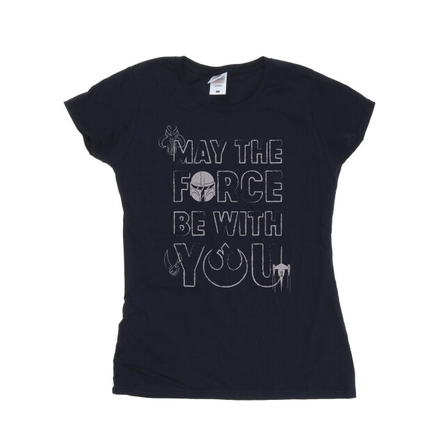 Li-cense Star wars dames the mandalorian may the force mando katoenen t-shirt UTBI43487_navyblue large