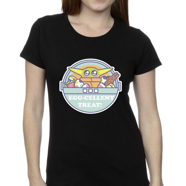 Li-cense Star wars dames the mandalorian eggcellent pasen katoenen t-shirt UTBI43461_black large