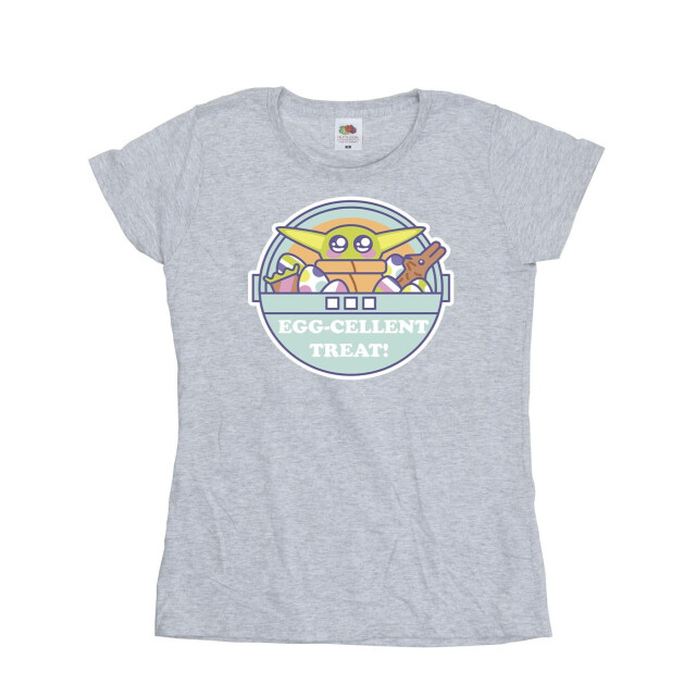 Li-cense Star wars dames the mandalorian eggcellent pasen katoenen t-shirt UTBI43461_sportsgrey large