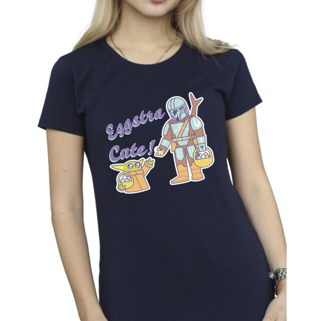 Li-cense Star wars dames the mandalorian eggstra schattig grogu katoenen t-shirt UTBI43462_navyblue large
