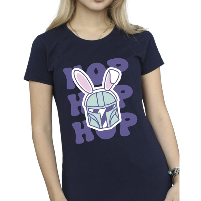 Li-cense Star wars dames the mandalorian hop into easter katoenen t-shirt UTBI43468_navyblue large