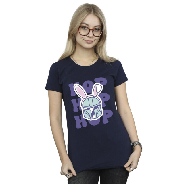 Li-cense Star wars dames the mandalorian hop into easter katoenen t-shirt UTBI43468_navyblue large