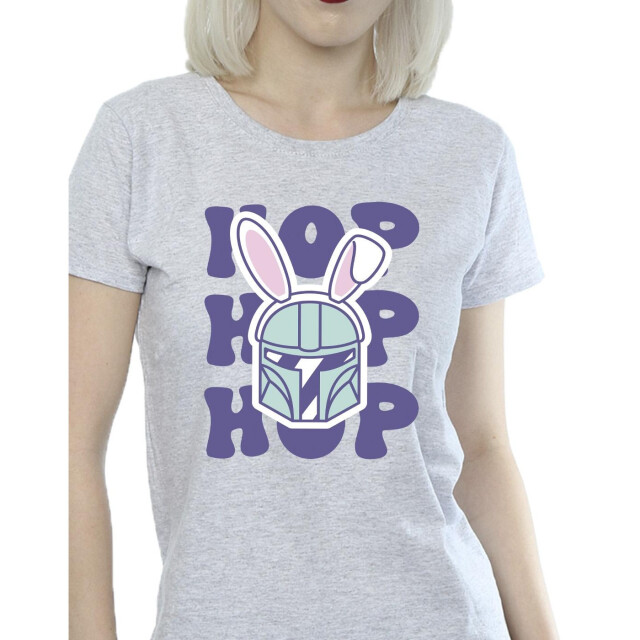 Li-cense Star wars dames the mandalorian hop into easter katoenen t-shirt UTBI43468_sportsgrey large