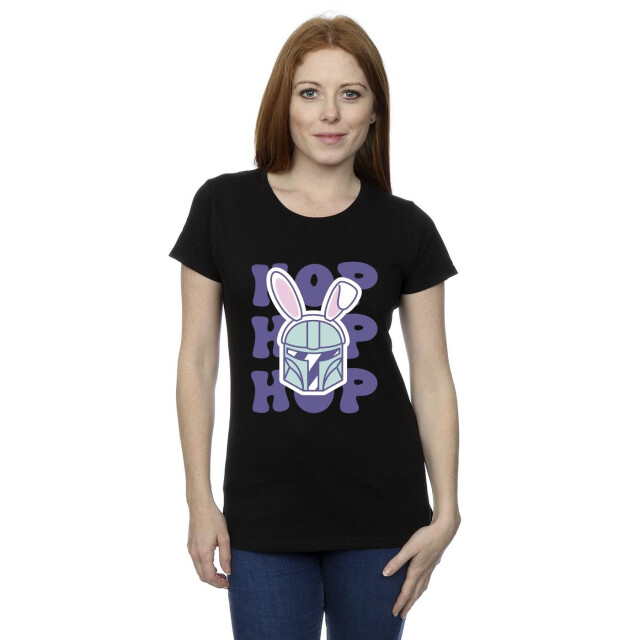 Li-cense Star wars dames the mandalorian hop into easter katoenen t-shirt UTBI43468_black large