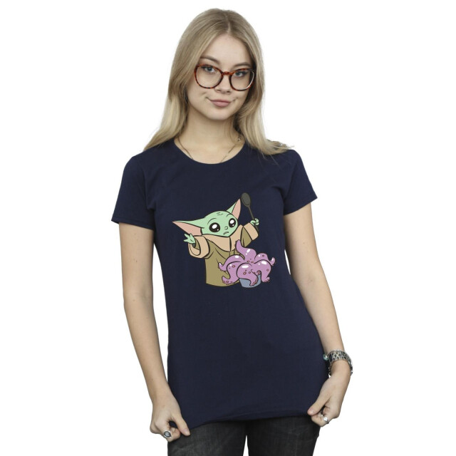 Li-cense Star wars dames the mandalorian spooky kook katoenen t-shirt UTBI43432_navyblue large