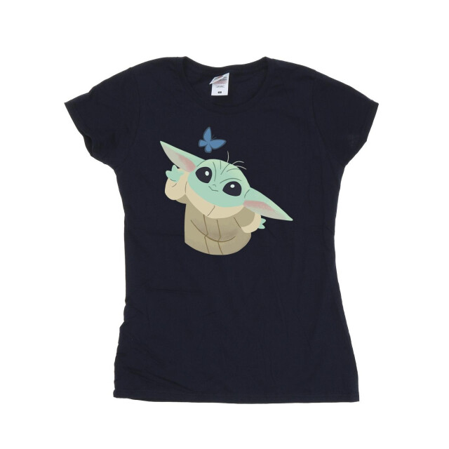 Li-cense Star wars dames the mandalorian vlindervanger katoenen t-shirt UTBI43439_navyblue large