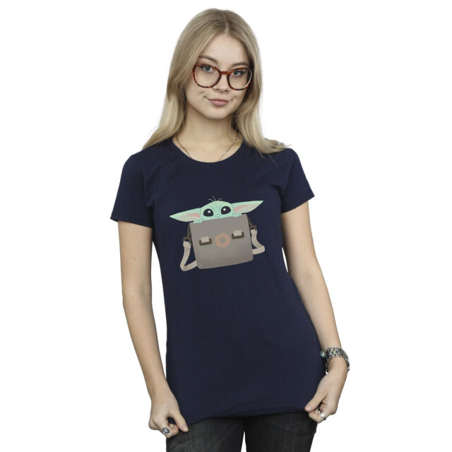 Li-cense Star wars dames the mandalorian grogu bagage katoenen t-shirt UTBI43448_navyblue large